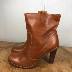 Cole Haan Womens size 6.5 shoes Career Brown Leather Pull On Classic ankle boots